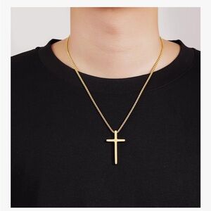 Gold Cross Pendant Necklace